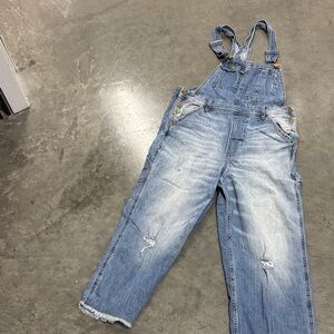 Pillow denim overalls